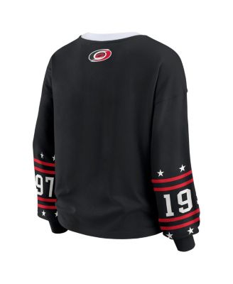 Women's Black Carolina Hurricanes Long-Sleeve Sport T-Shirt