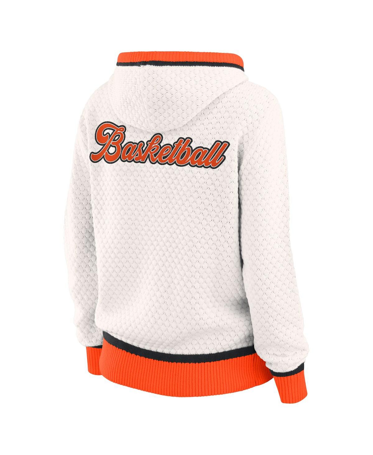 Wear By Erin Andrews Cream Wnba Hooded Sweater In White