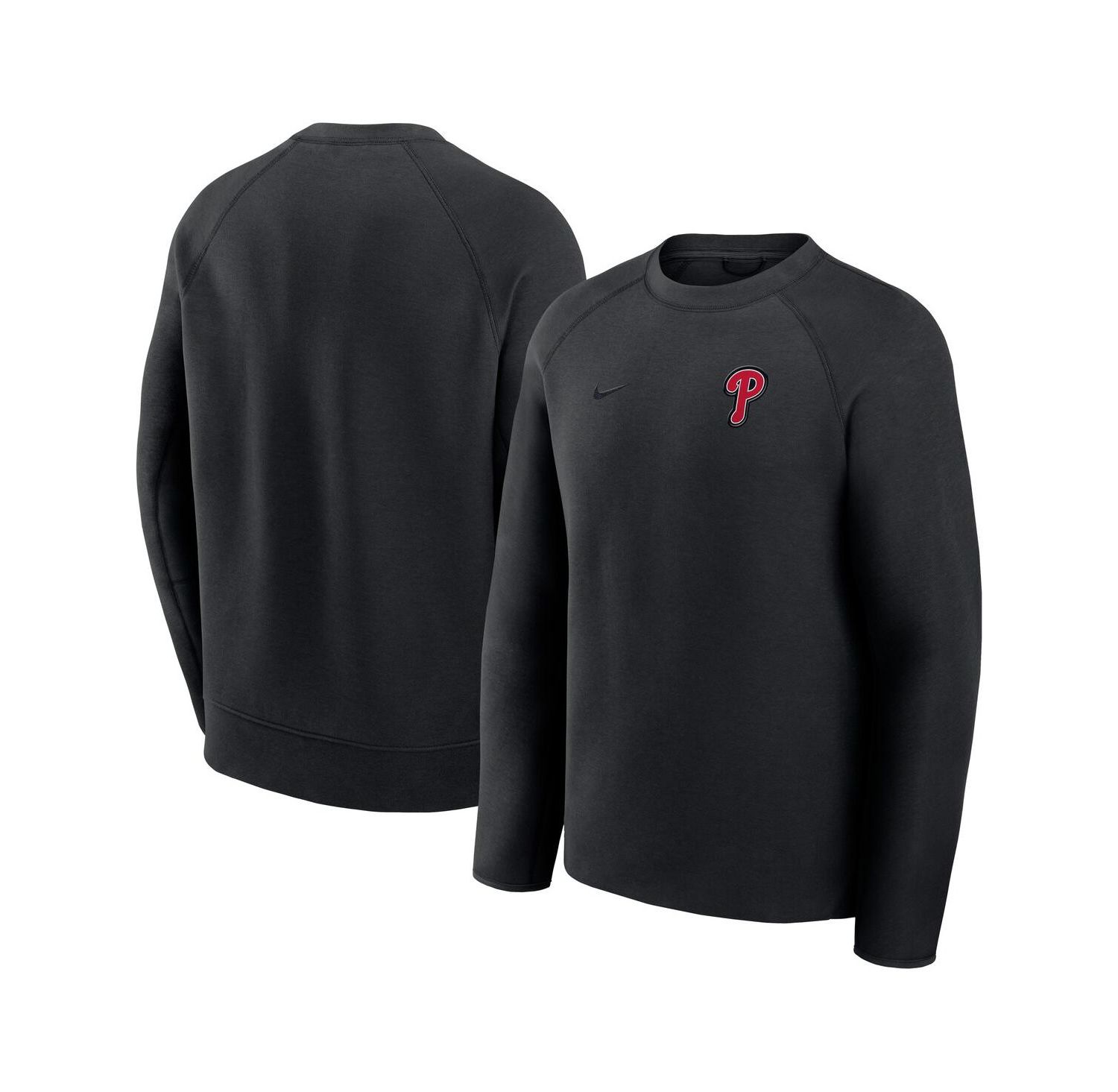 Men's Black Philadelphia Phillies Tech Fleece Raglan Sweatshirt