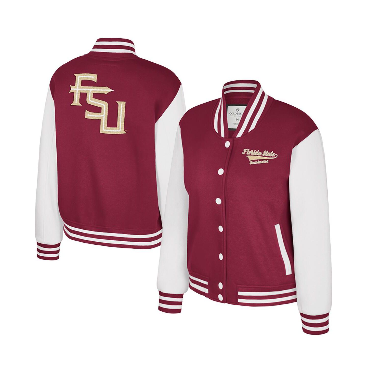 Женская куртка Colosseum Garnet Florida State Seminoles French Baguette Full Snap Fleece — фото 1