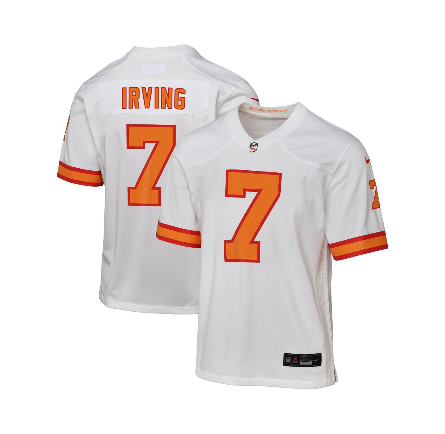 Big Boys and Girls Bucky Irving White '76 Tampa Bay Buccaneers Game Jersey