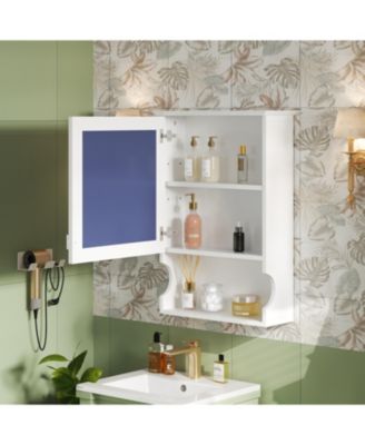 20'' Wall Mounted Bathroom Cabinet with Mirror & Storage Door