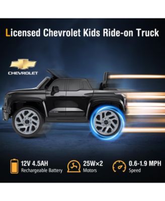 Ride on Car 12V Licensed Chevrolet Truck Kids' Electric Vehicles Gift for 3+