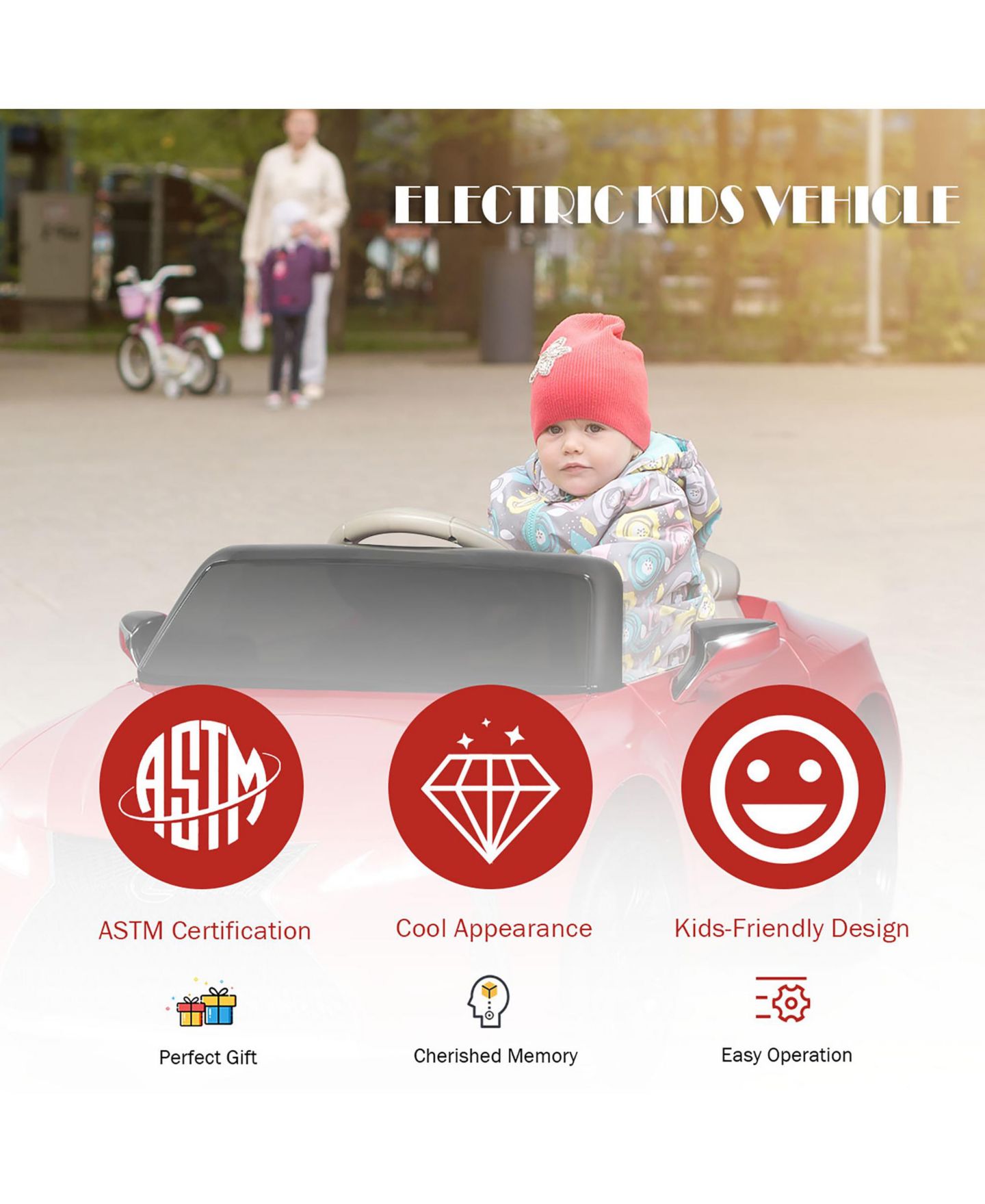 Детская игрушка Costway Licensed Lexus LC500 12V Remote Control Electric Ride-On Car, 66 lb. Capacity, Ages 3-10, цвет: Красный — фото 8