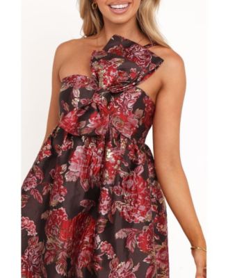Women's Betina Bow Front Maxi Dress - Brown Floral