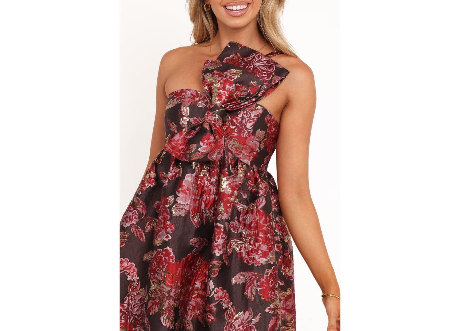 Women's Betina Bow Front Maxi Dress - Brown Floral