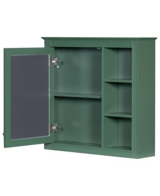 30'' Bathroom Vanity with Top Sink, Mirror Cabinet, 2 Drawers & Tip-out Drawer