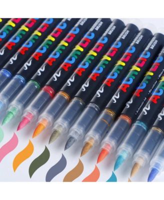 36 Vivid Colors, Acrylic Markers, Soft Brush Tip Acrylic Paint Markers, Automatic Ink Control, Acrylic Paint Pens for Canvas, DIY Crafts