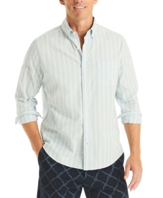 Nautica - Men's Printed Long-Sleeve Oxford Shirt