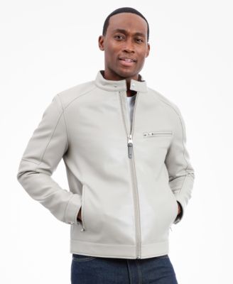 Men's Faux Leather Moto Jacket
