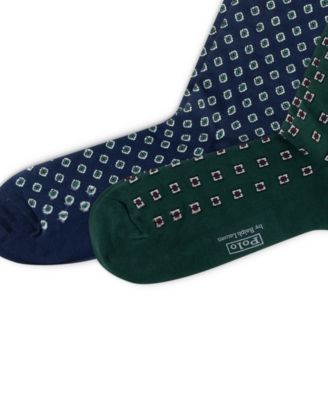 Men's 2-Pack Foulard Pattern Dress Socks