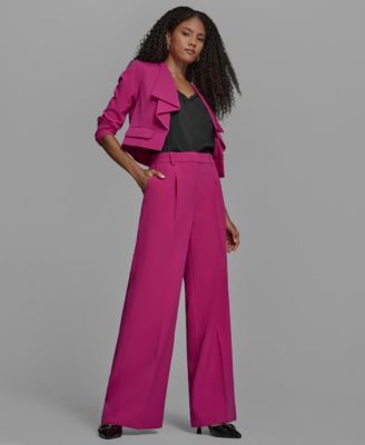 Women's Ruffle Collar Long Sleeve Cropped Jacket