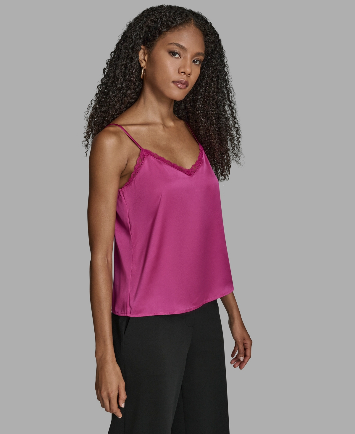 Bcbg Women's Lace Detail V-neck Camisole Top In Pink