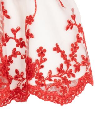 Baby Girls' Satin Embroidered Bodice Jacket Dress