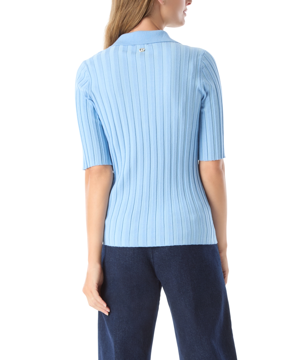 Dee Ocleppo Women's Ribbed Knit Collar Top