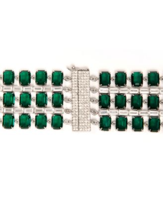 Cubic Zirconia and Epoxy Tennis Flex Bracelet