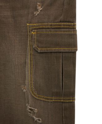 Boys' 8-18 Oversize Cargo Yarn Dye Denim Jeans