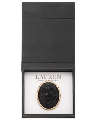 Epoxy Stone Black Antique Pin