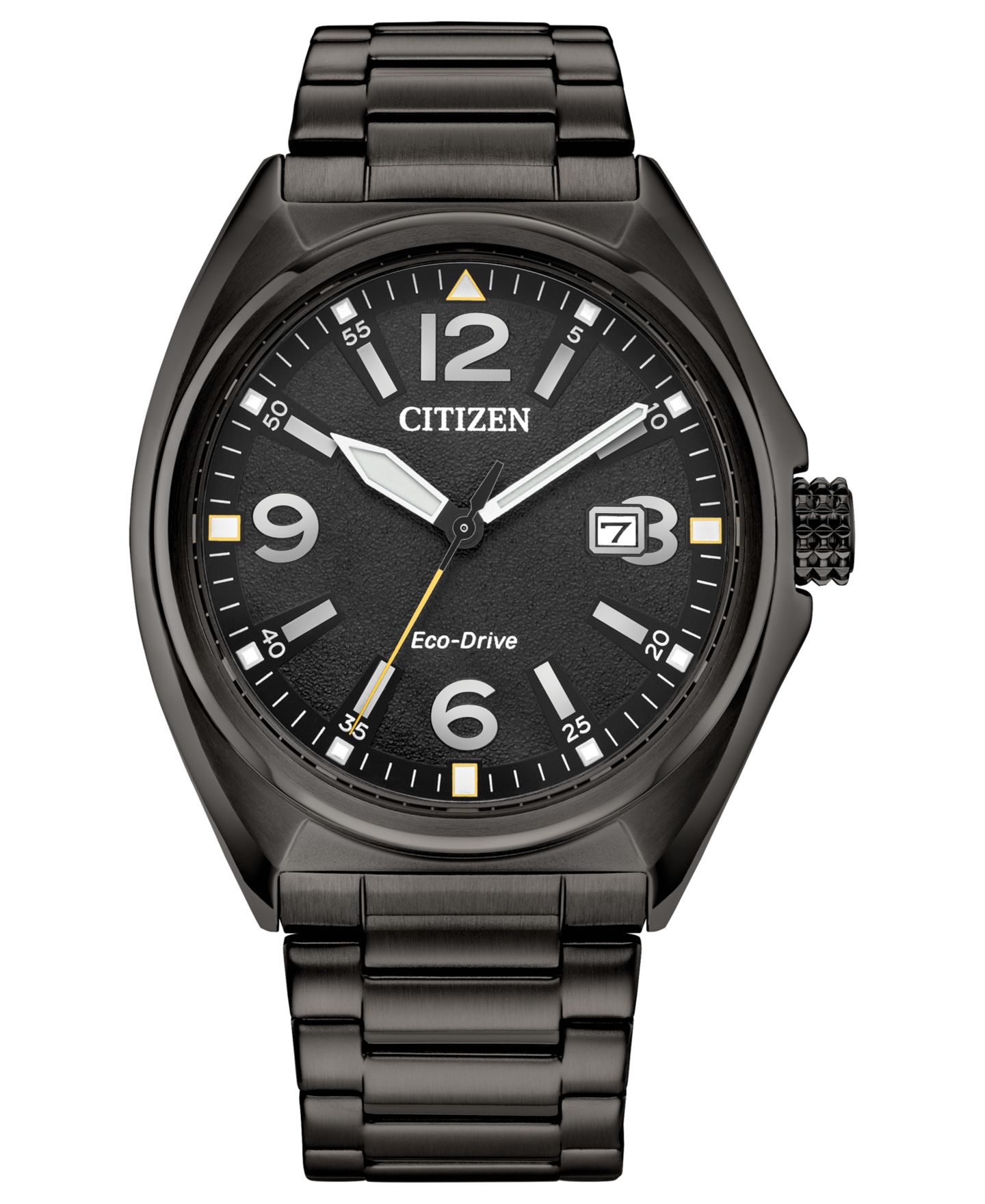 Мужские часы Citizen Sport Casual Black-Tone Stainless Steel Bracelet Watch 42mm — фото 1