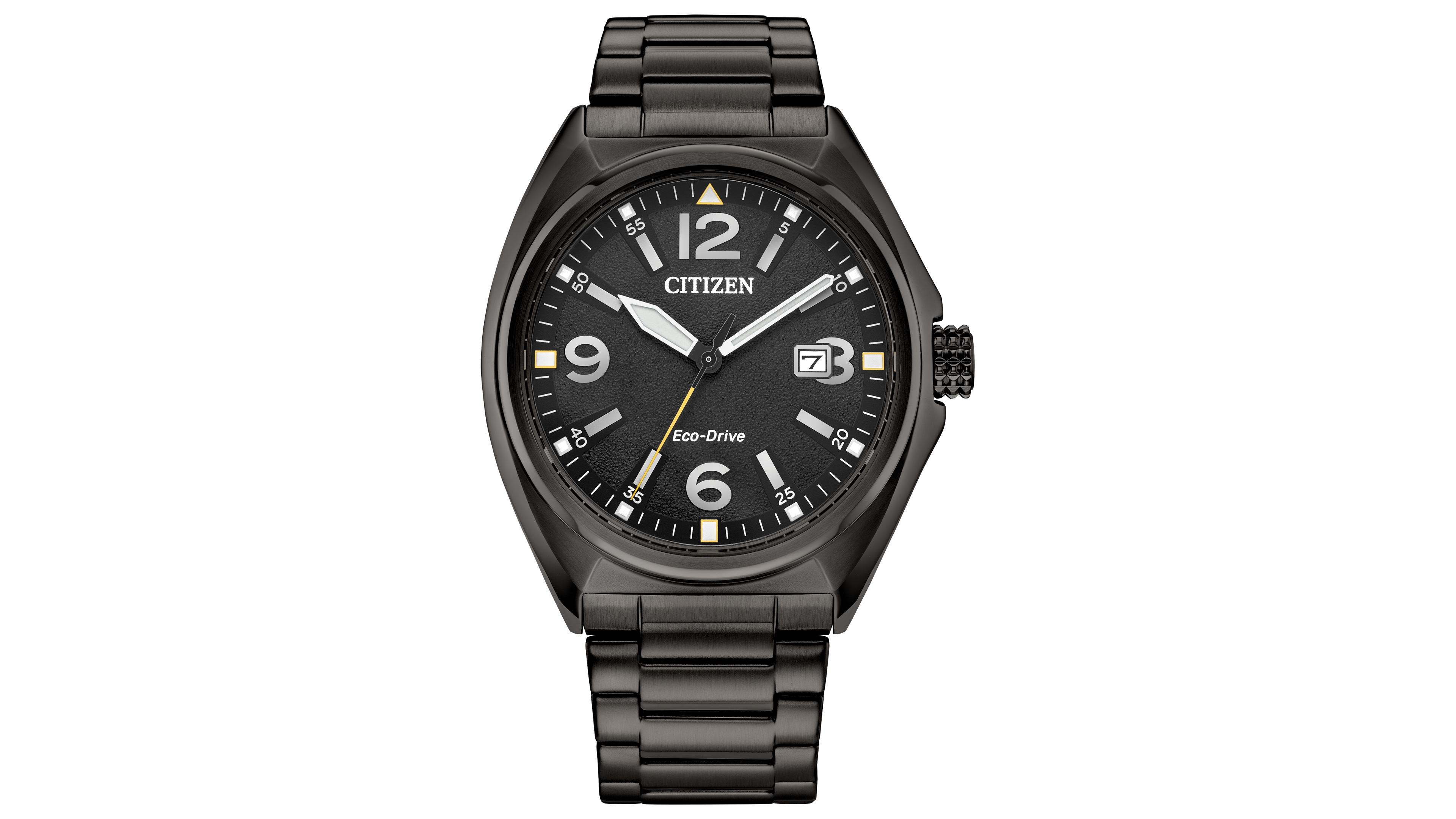 Citizen Men's Sport Casual Black-Tone Stainless Steel Bracelet Watch 42mm