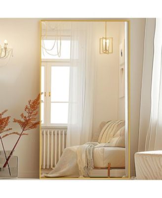 Full Length Mirror 81"x41" Oversized Floor Mirror for Living Room Cloakroom Rect Style