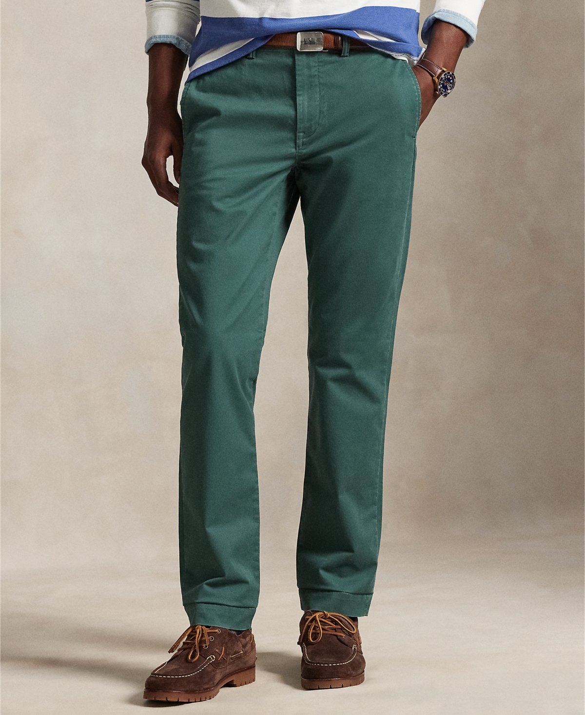 Polo Ralph Lauren Men's Straight-fit Stretch Chino Pants In Green