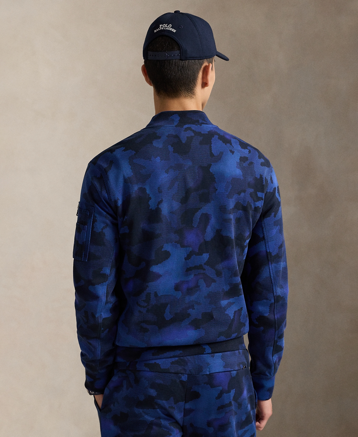 Polo Ralph Lauren Men's Camo Double-Knit Long Sleeves Bomber Jacket