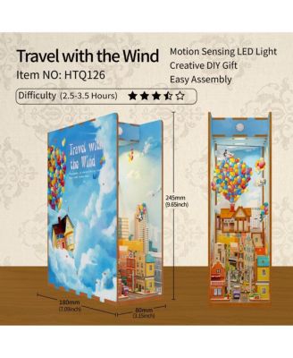 DIY 3D Book Nook Kit Travel with the Wind 143pcs