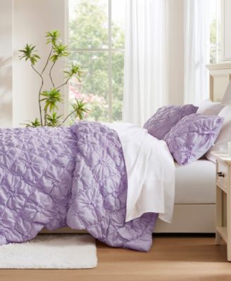 Lily Floral Embroidery 3-Pc. Comforter Set, Full/Queen