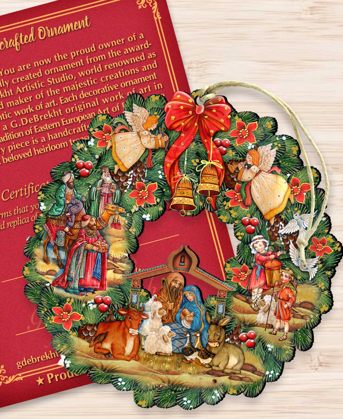 Designocracy 12 Days Of Christmas Wreath Ornament In Multi