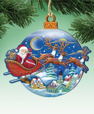 Up-Up and Away Wooden Christmas Ornament