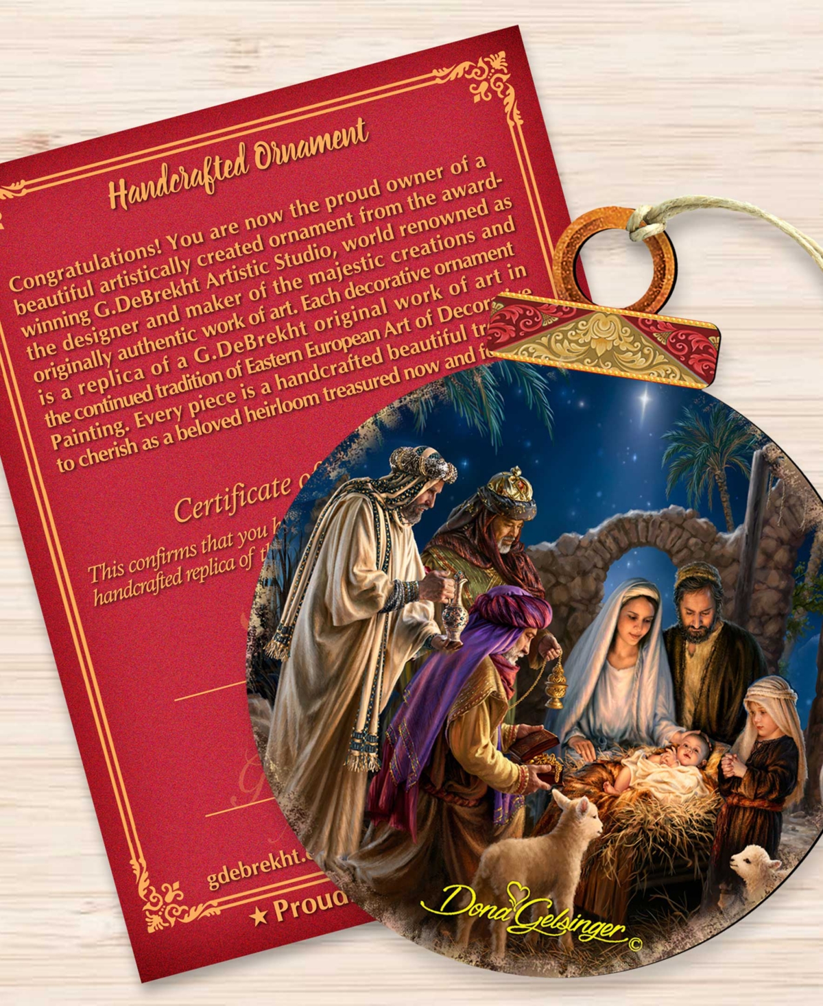 Designocracy Miracle Nativity Christmas Ornament In Multi
