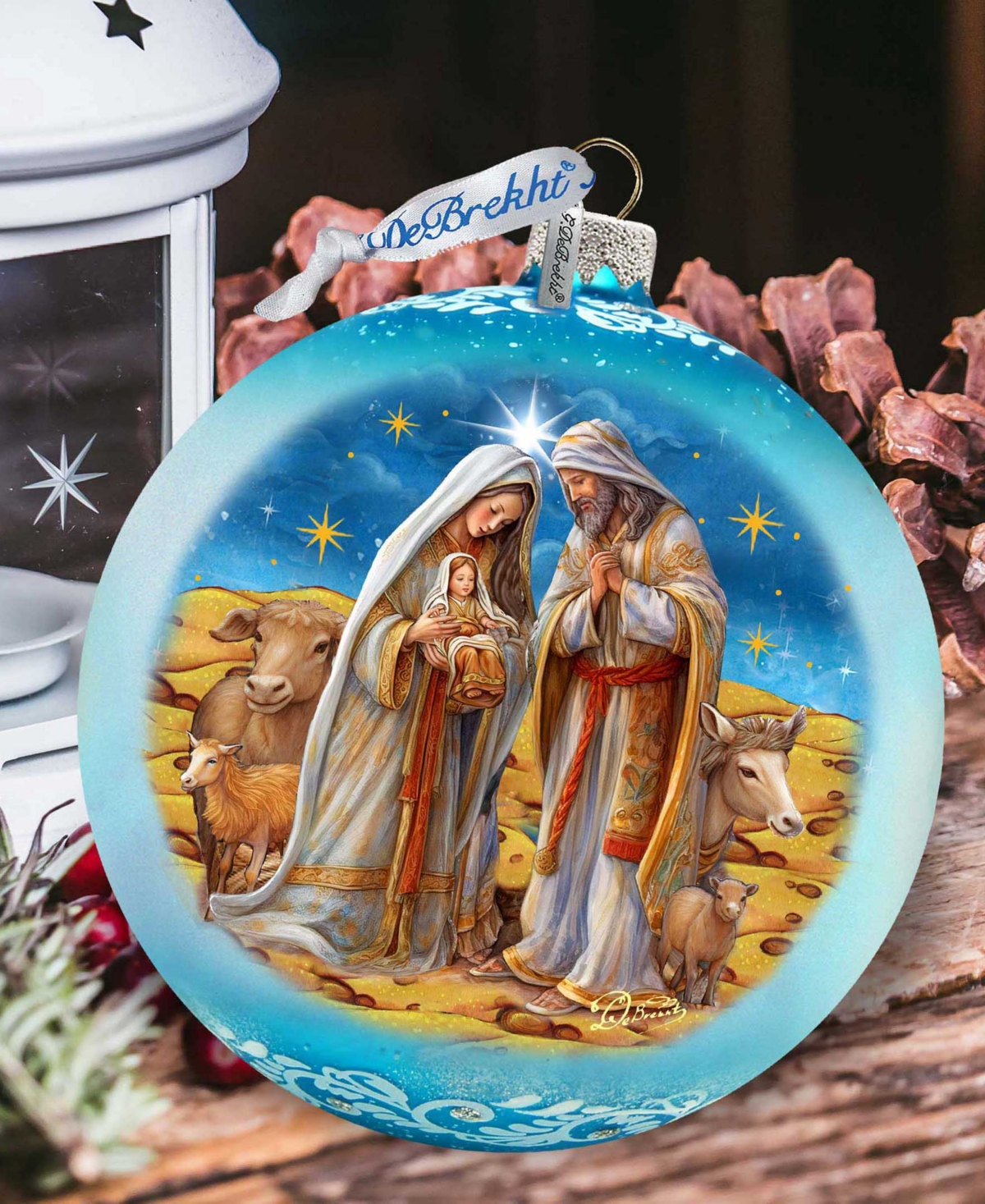 G.debrekht G. Debrekht Bethlehem's Miracle Glass Ornament In Multi