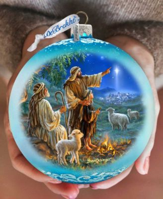 Shepherds Keeping Watch LE Glass Ornament