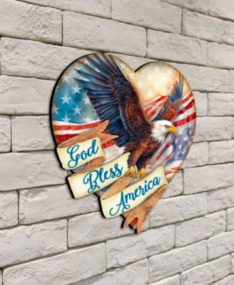 God Bless America Patriotic Eagle D&eacute;cor