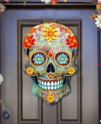 Sugar Skull Holiday Door D&eacute;cor