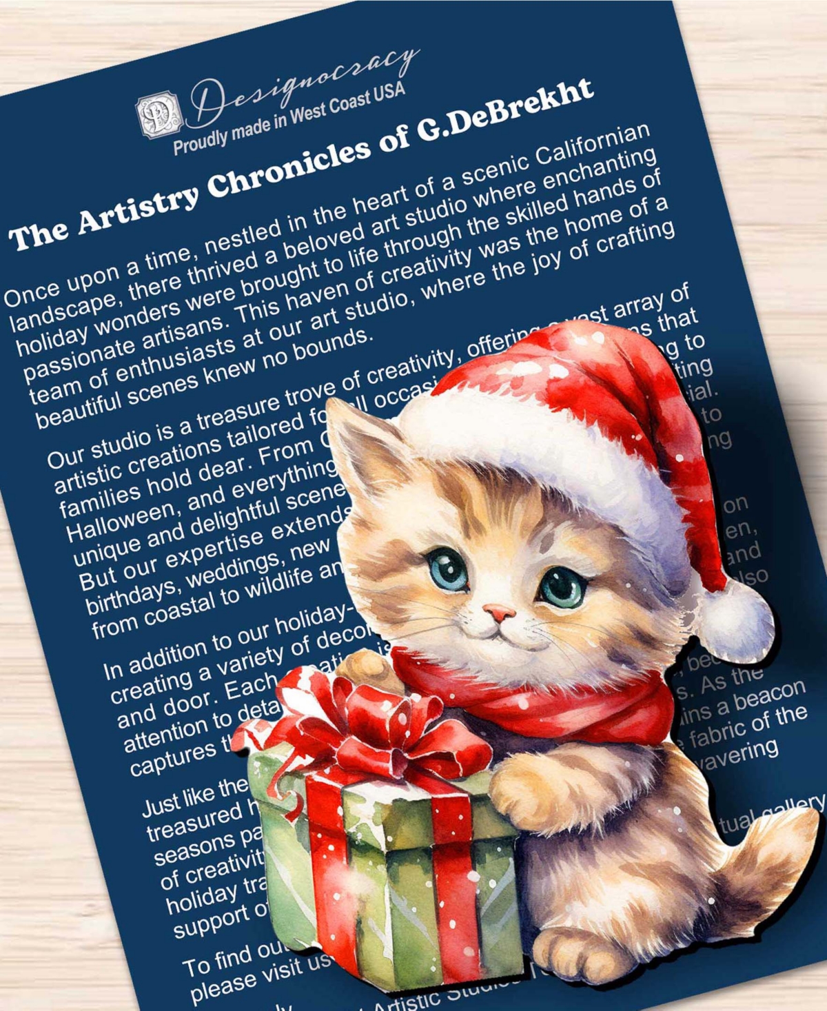 Designocracy Christmas Cats Clip Ornaments, Set 3 In Multi