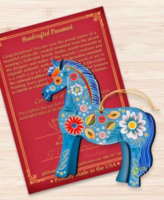 Danish Horse Christmas Wooden Ornament