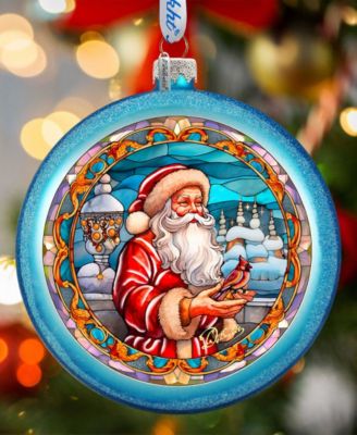Santa's Red-Feathered Friend Ornament