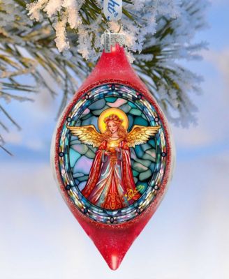 Angel of Hope Drop Glass Christmas Ornament