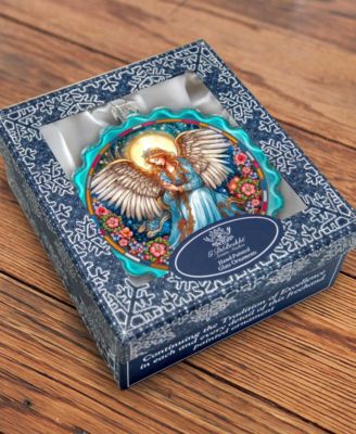 Angel of Healing Glass Christmas Ornament