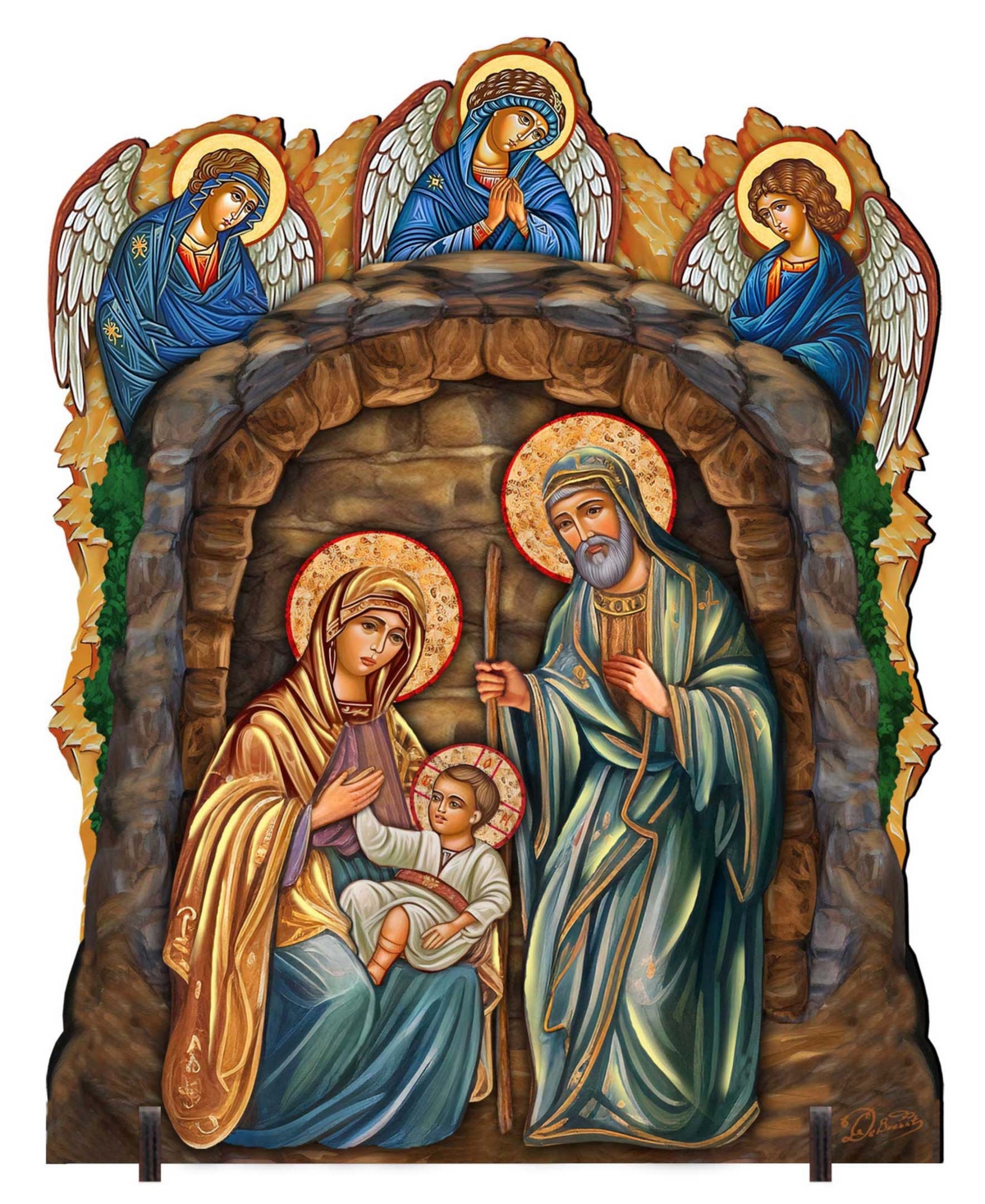 Designocracy Orthodox Nativity Outdoor Decor In Multi