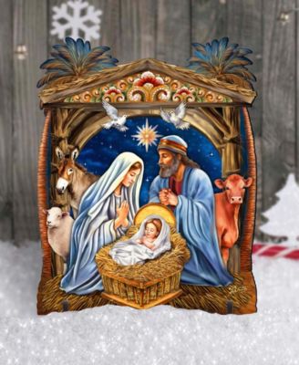 Nativity Scene Outdoor Garden Wooden D&eacute;cor