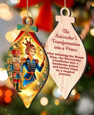 Nutcracker Suite Wooden Ornaments, Set of 12