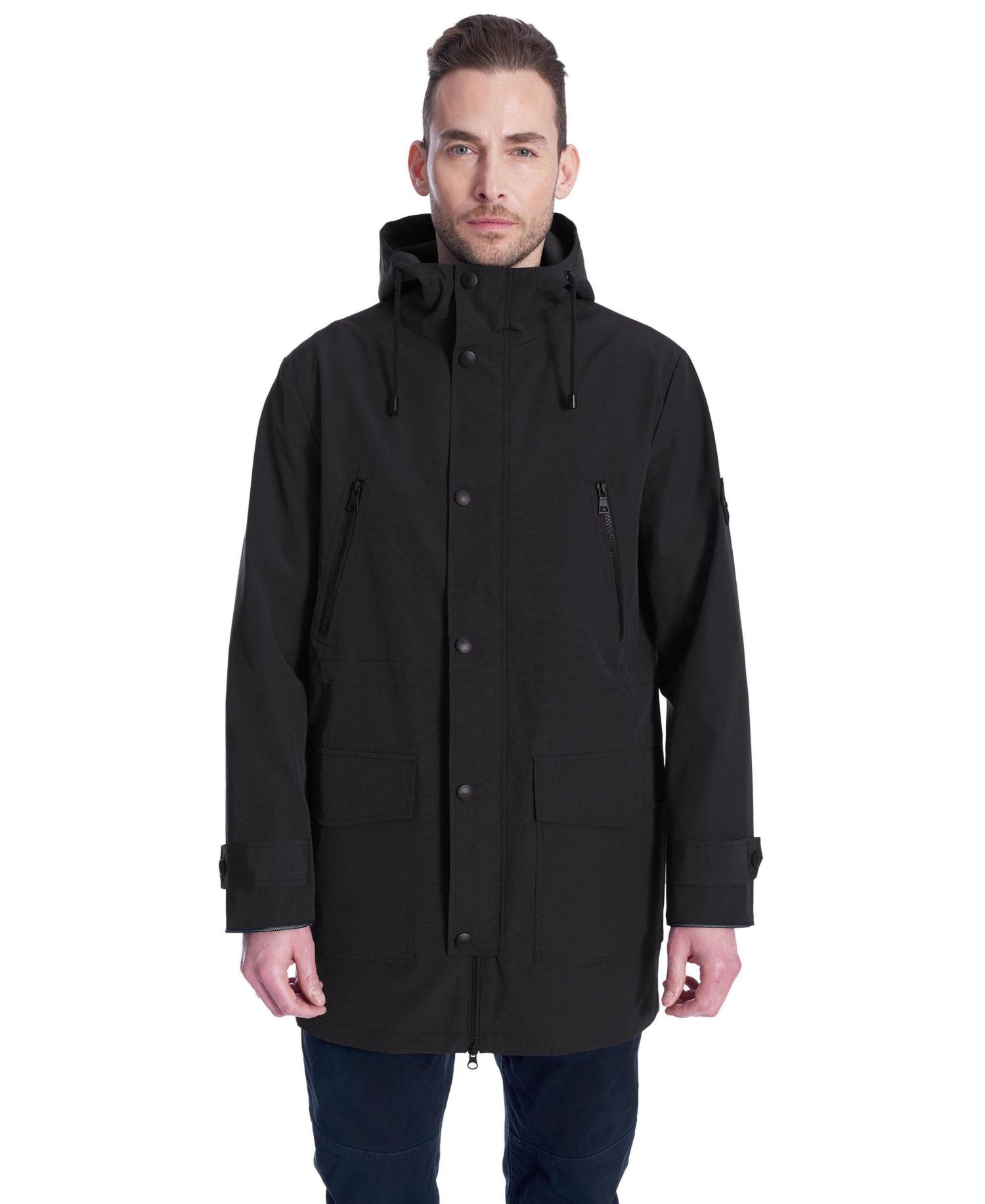Men's Banks | Hooded Drawstring Raincoat