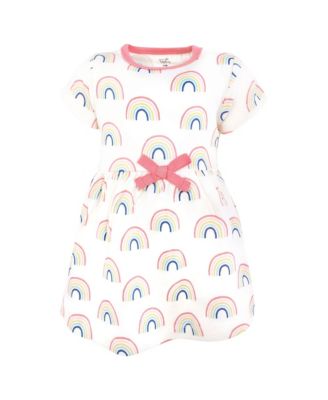 Toddler Girls Natural Cotton Dress Duo Short and Long Sleeve Styles
