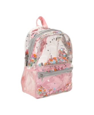 Flower Shop Clear Confetti Backpack Women's Fashion Book Bag For Ladies at School, Work, Travel, and the Beach (Medium