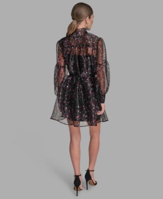 Women's Floral Puff Sleeve Dress