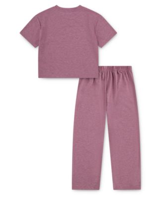 Girls' Boxy T-Shirt and Matching Pants, 2-Piece Set