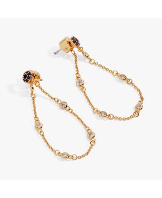 Evil Eye Front to Back Chain Earring